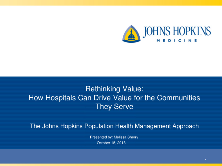 rethinking value how hospitals can drive value for the