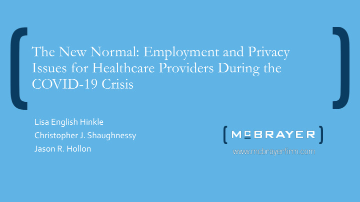 the new normal employment and privacy issues for