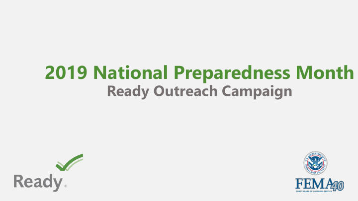 2019 national preparedness month