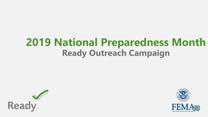 2019 national preparedness month
