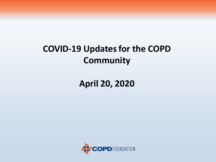 covid 19 updates for the copd community
