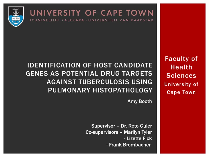 genes as potential drug targets