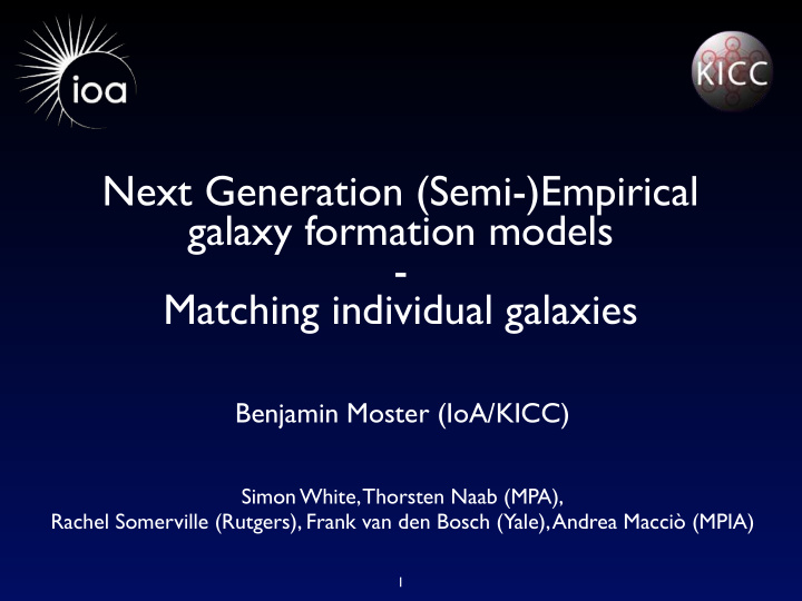 next generation semi empirical galaxy formation models