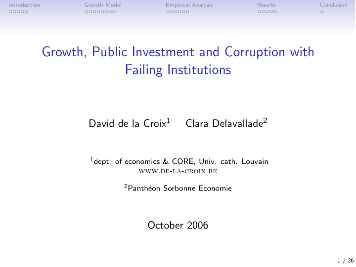 growth public investment and corruption with failing