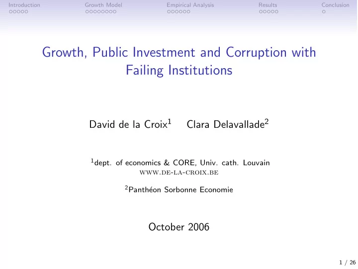 growth public investment and corruption with failing