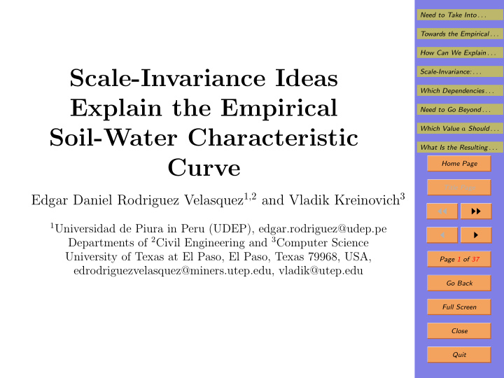 scale invariance ideas