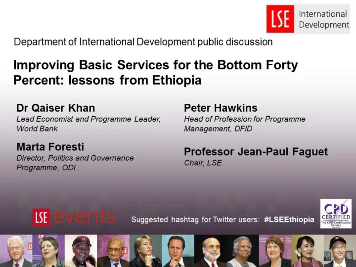 improving basic services for the bottom forty percent