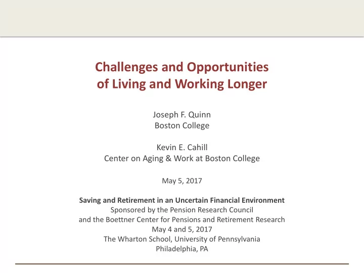 challenges and opportunities
