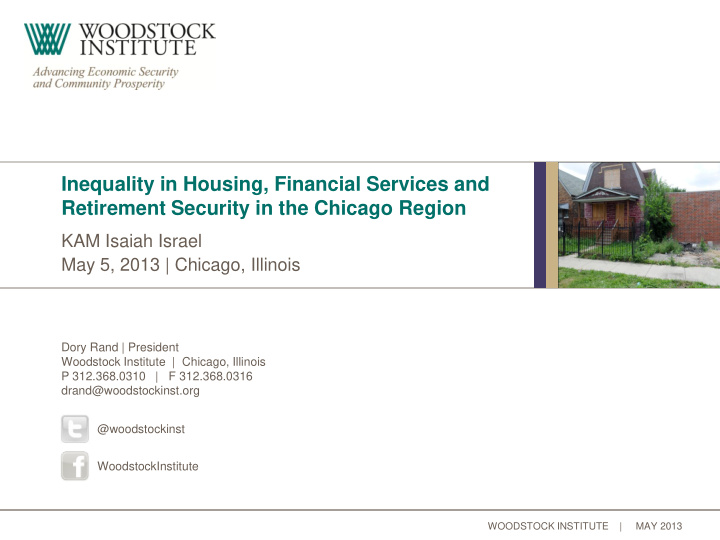 inequality in housing financial services and