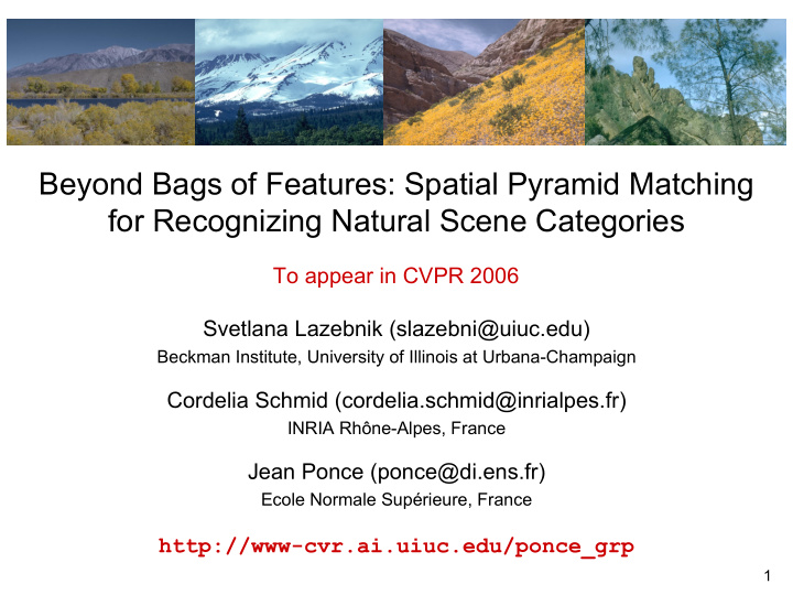 beyond bags of features spatial pyramid matching for