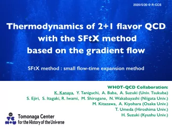 Thermodynamics of 2+1 flavor QCD with the SF t X method  based on the gradient flow SF t X method :