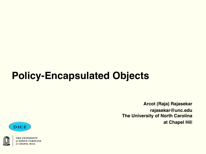 policy encapsulated objects