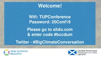 Welcome!  Wifi: TUPConference  Password: 20Conf19  Please go to slido.com  &amp; enter code #bccdum