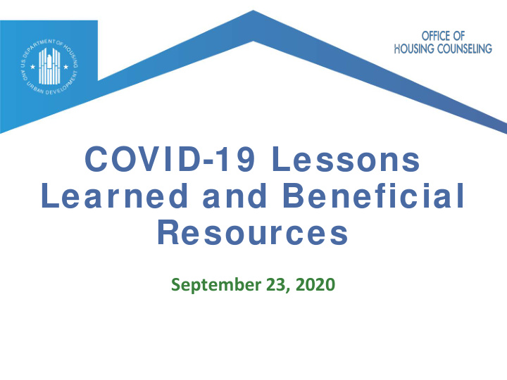 covid 19 lessons learned and beneficial resources