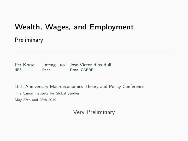 wealth wages and employment