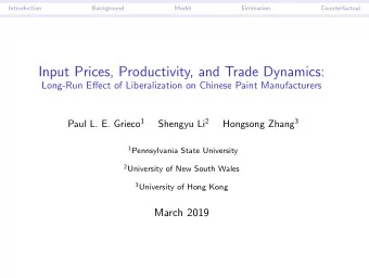 Input Prices, Productivity, and Trade Dynamics:  Long-Run Effect of Liberalization on Chinese Paint