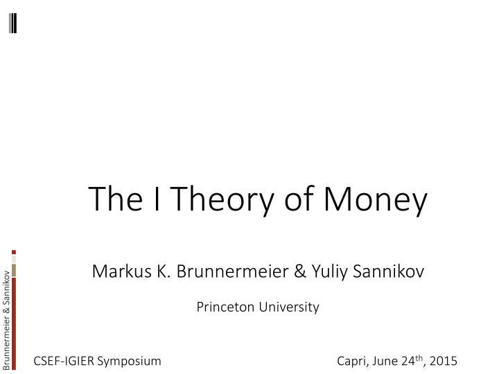 the i theory of money