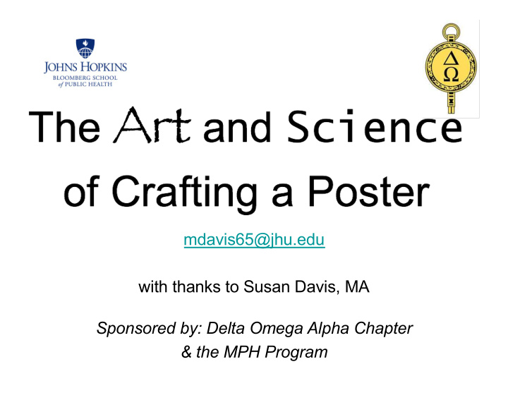 what are scientific posters the the art types of