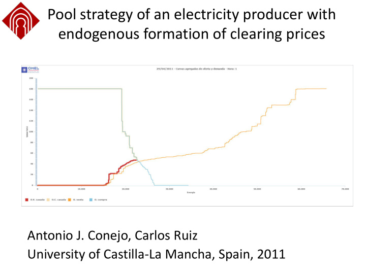 pool strategy of an electricity producer with