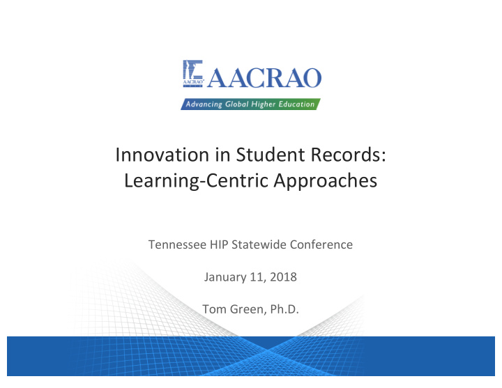 innovation in student records learning centric approaches