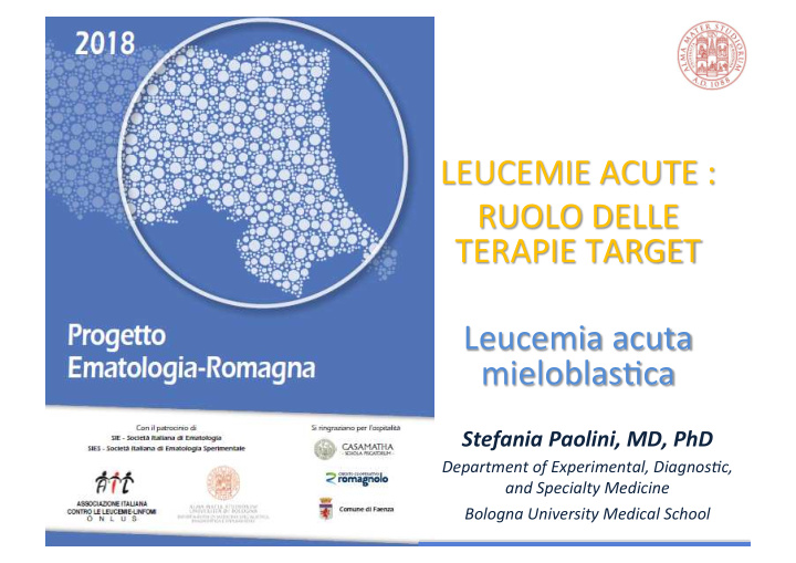 leucemie acute ruolo delle terapie target leucemia acuta