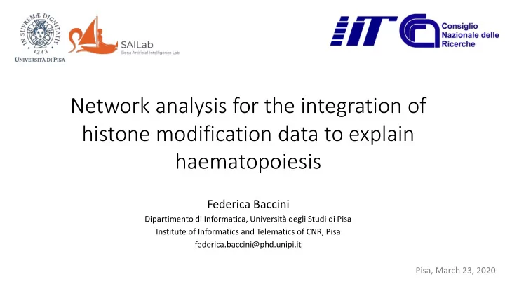 histone modification data to explain