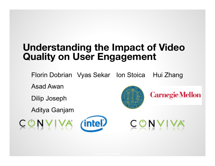 understanding the impact of video quality on user