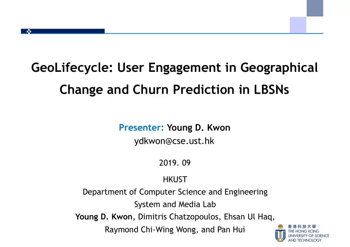 geolifecycle user engagement in geographical change and