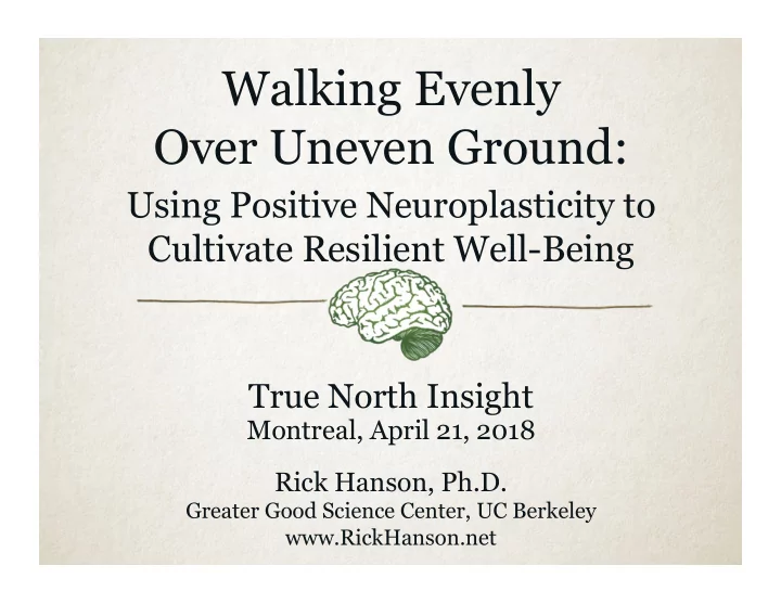 cultivate resilient well being