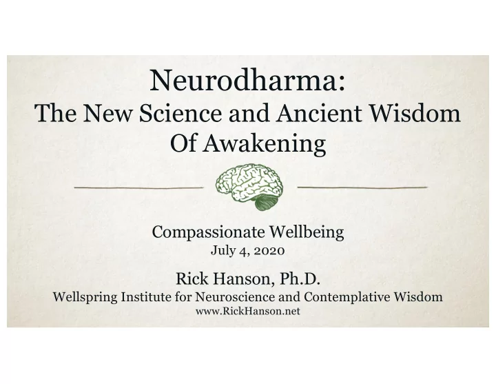 neurodharma
