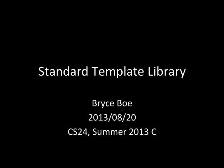 standard template library