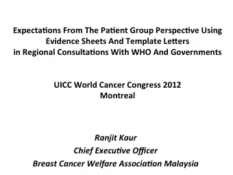 Expecta(ons,From,The,Pa(ent,Group,Perspec(ve,Using,  Evidence,Sheets,And,Template,Le&gt;ers,,,