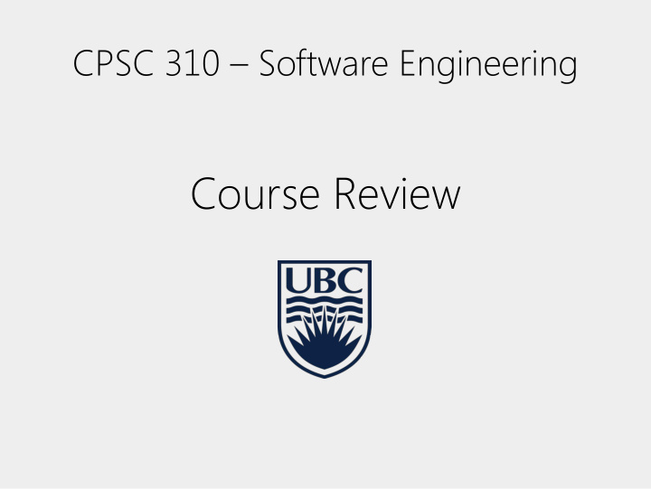 course review