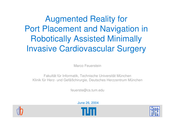 augmented reality for port placement and navigation in