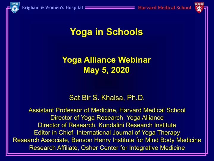 yoga in schools