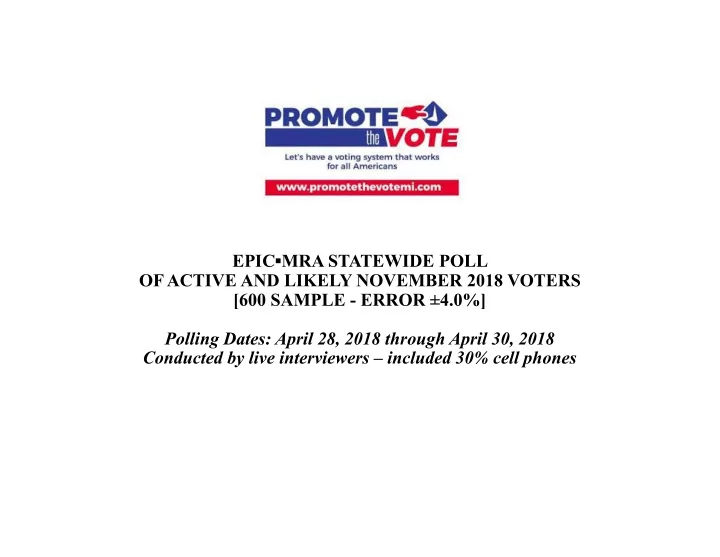 epic mra statewide poll