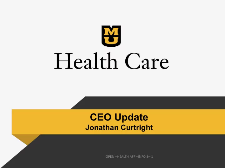 ceo update