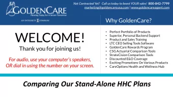 WELCOME!  Perfect Portfolio of Products    Superior, Personal Backend Support    Product and