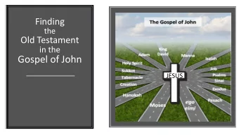 Gospel of John  JESUS  Finding  the  Old Testament  in the  Gospel of John  JESUS  1. Review