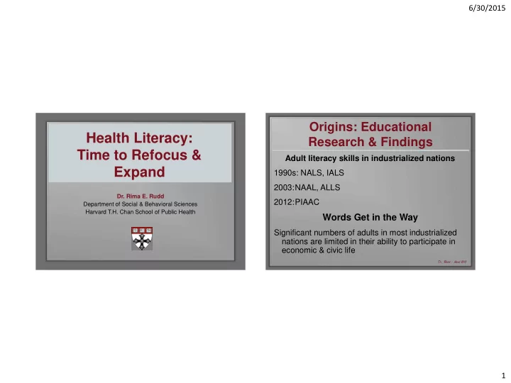 health literacy