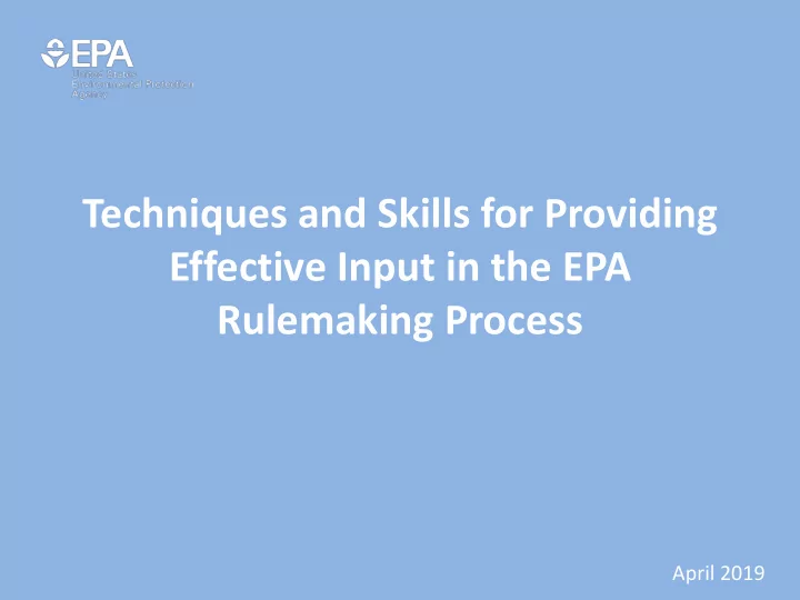 techniques and skills for providing effective input in
