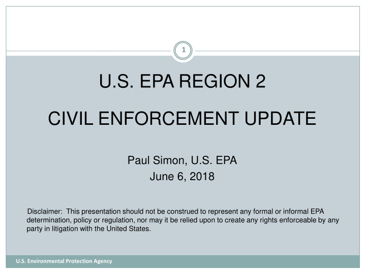 u s epa region 2 civil enforcement update