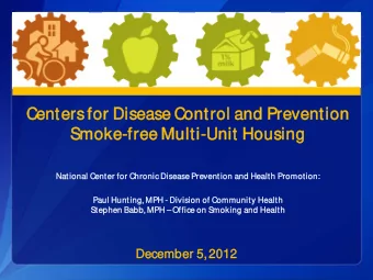 Cen  enter  ers for D  Diseas  ease  e Control an  and P  Preven  ention  Smo  moke  ke-free M  ee