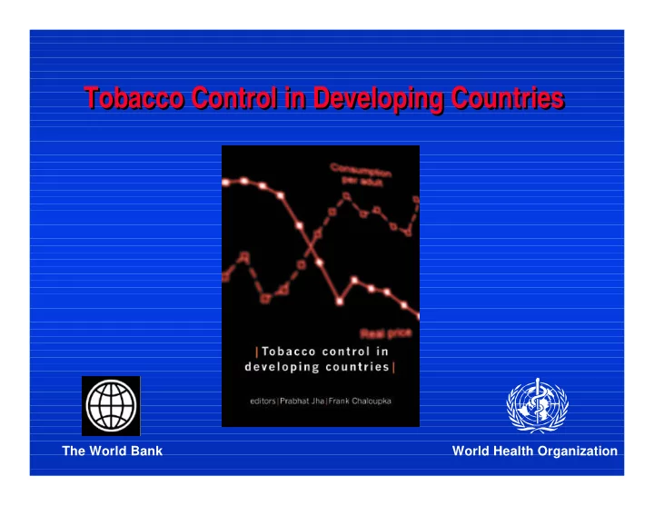 tobacco control in developing countries tobacco control
