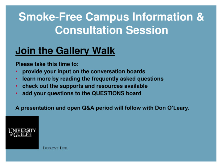 smoke free campus information