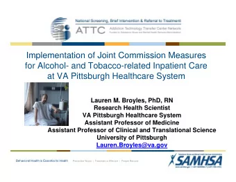 Implementation of Joint Commission Measures  Implementation of Joint Commission Measures  for