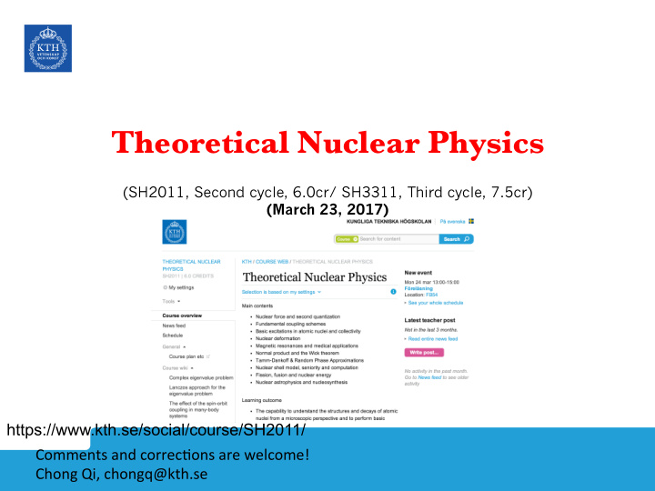 theoretical nuclear physics