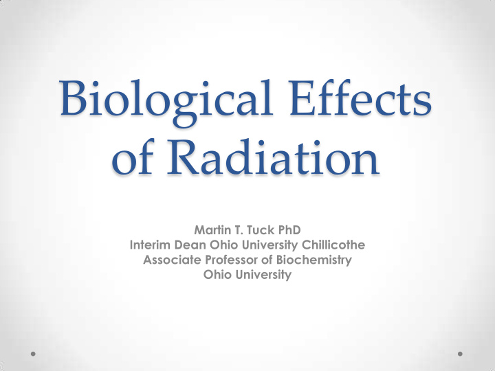 biological effects of radiation