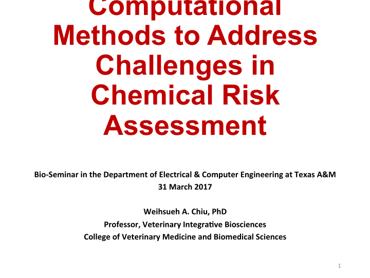 computational methods to address challenges in chemical