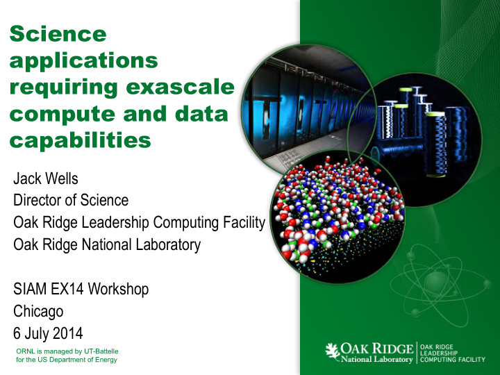 science applications requiring exascale compute and data